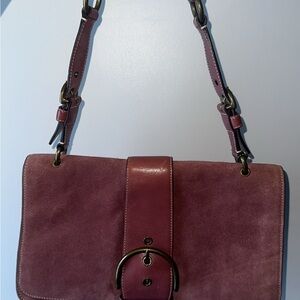 vintage coach suede purse